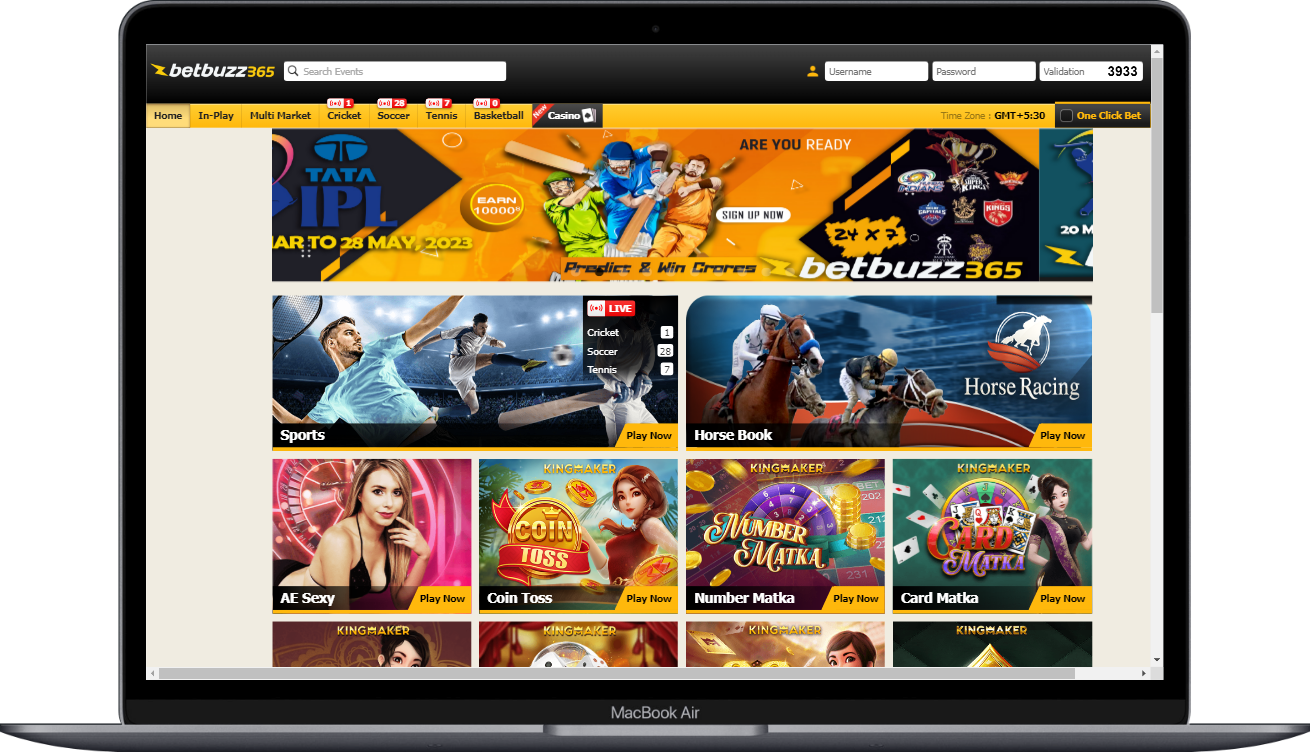 Mesas de cassino ao vivo no BetBuzz Casino com ambiente sofisticado e iluminação intensa