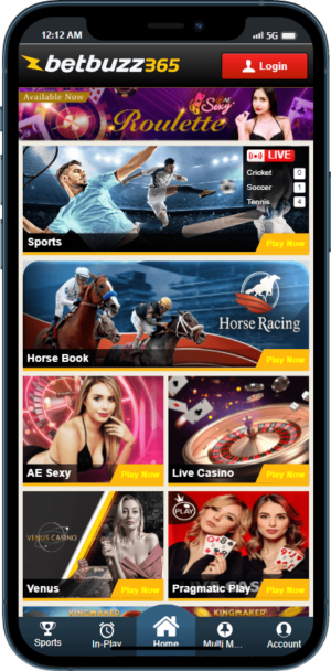 Página de análise do BetBuzz Casino com destaque para recursos e catálogo